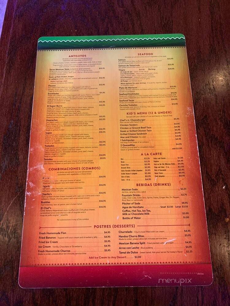 El Tradicional - Glenview, IL menu_pic