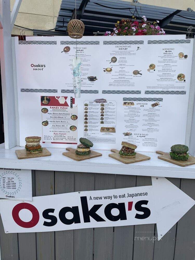 Osaka's - Boulder, CO menu_pic