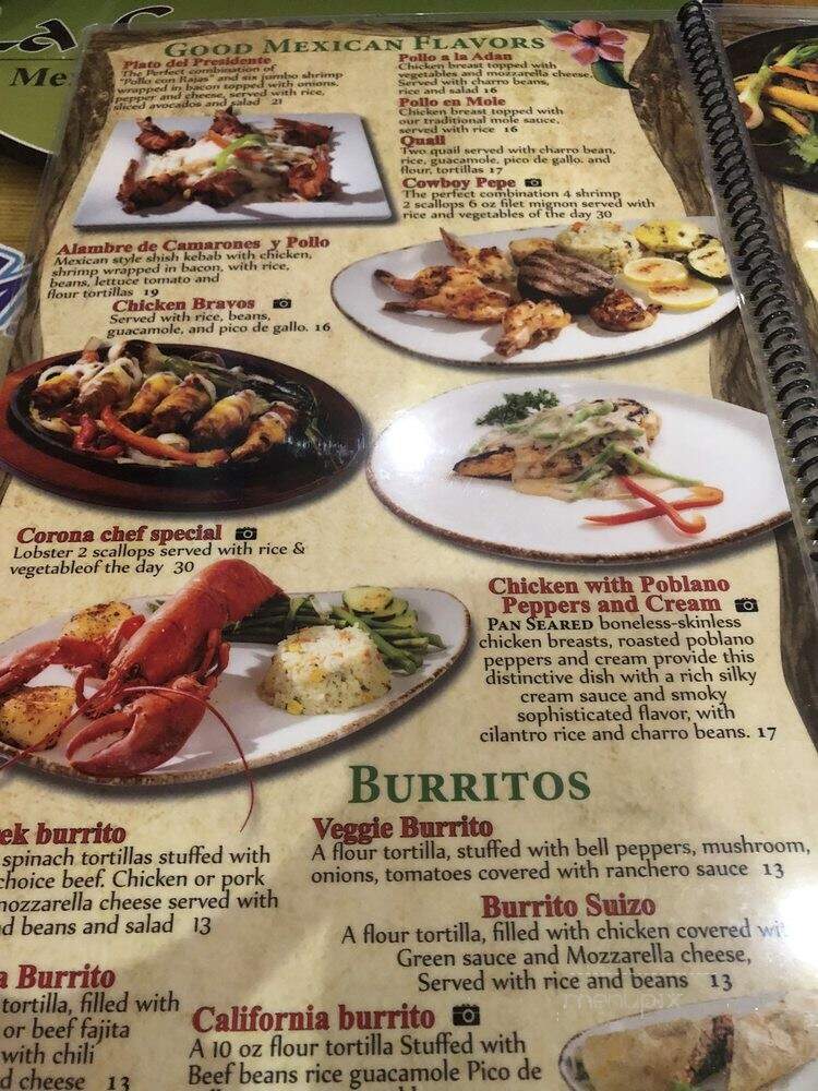La Corona Mexican Restaurant - Houston, TX menu_pic