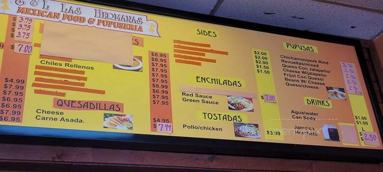 S & L Las Hermanas - San Diego, CA menu_pic