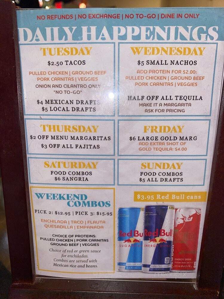 Que Onda Tacos University - Charlotte, NC menu_pic