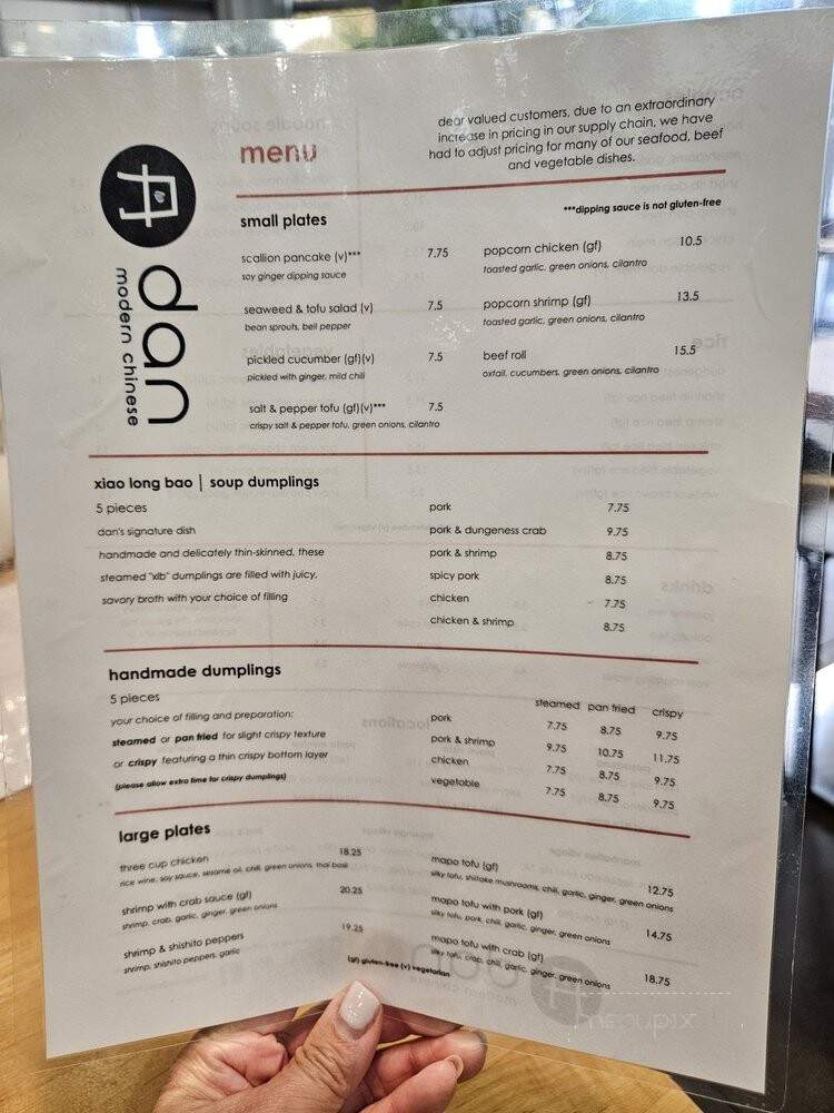 Dan Modern Chinese - Pasadena, CA menu_pic