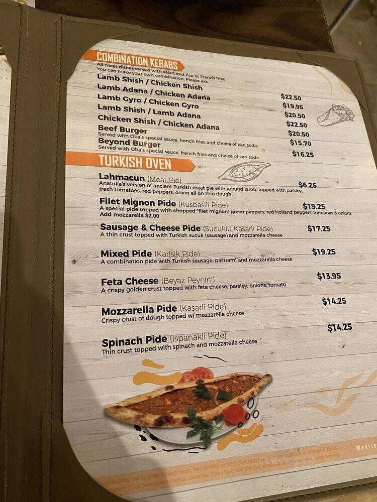 OBA Mediterranean Gyro & Grill - Queens, NY menu_pic
