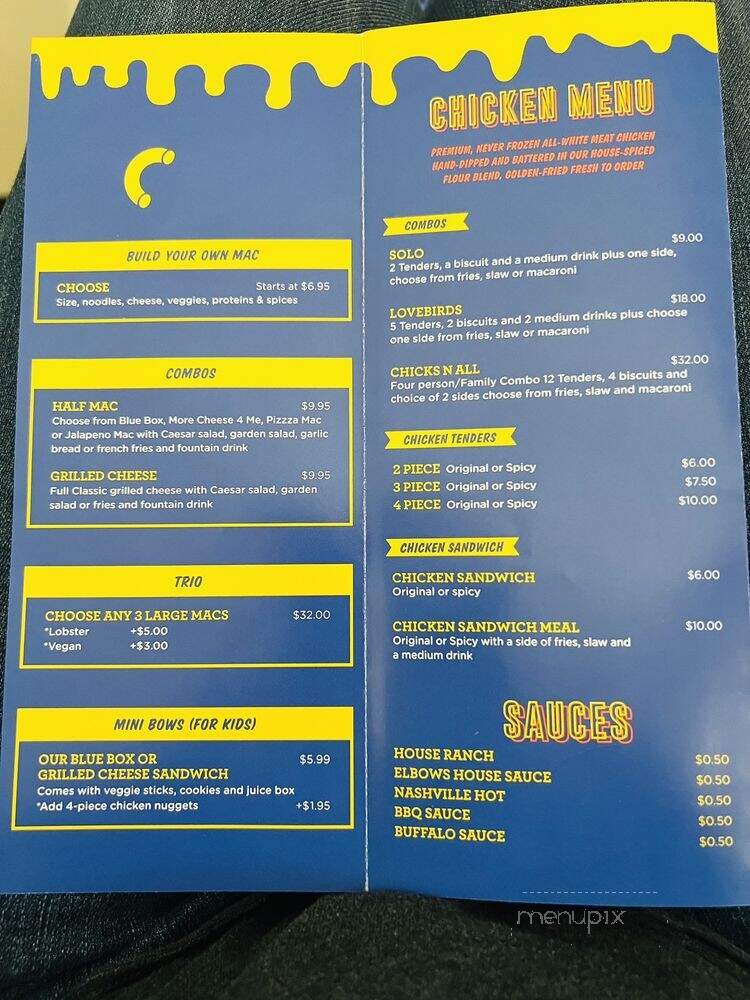 Elbows Mac N Cheese - Gilbert, AZ menu_pic