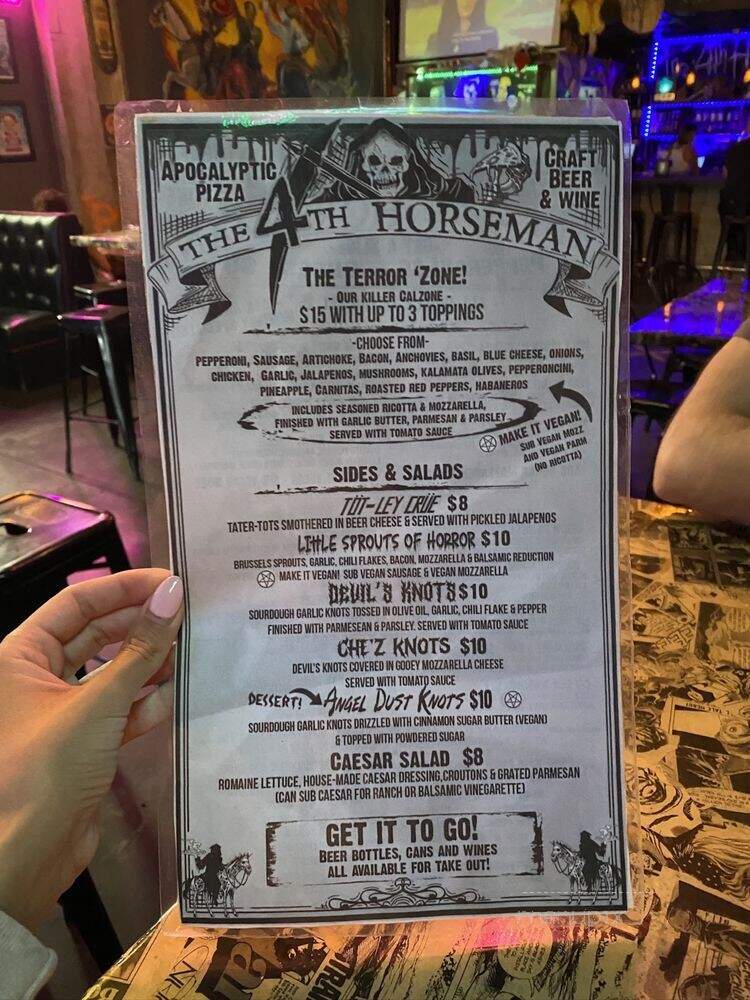 The 4th Horseman - Long Beach, CA menu_pic