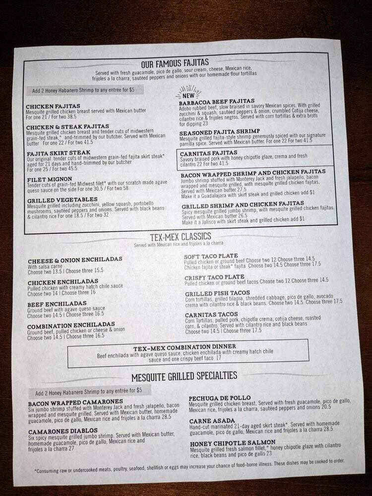 Uncle Julio's - Durham, NC menu_pic