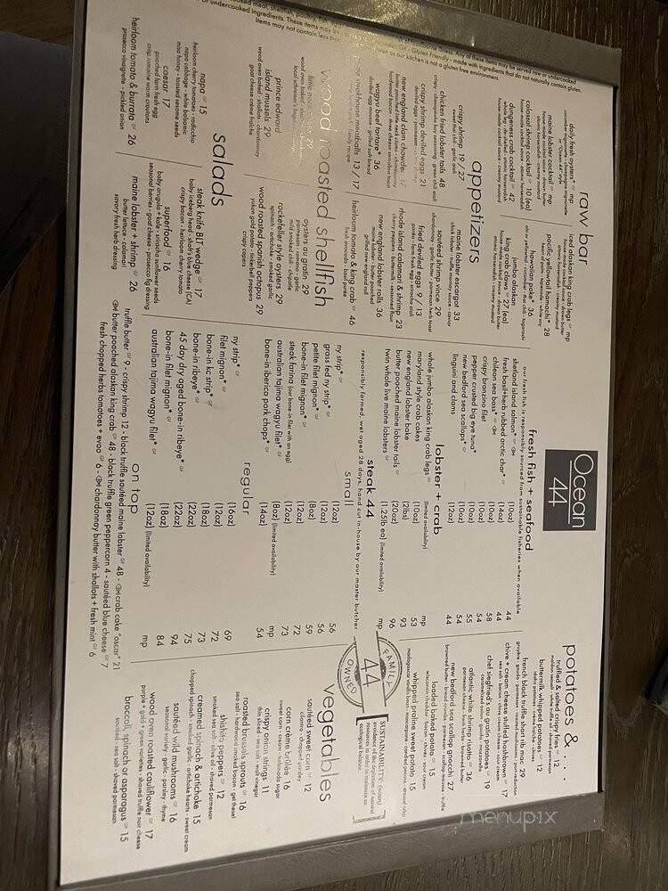 Ocean 44 - Scottsdale, AZ menu_pic