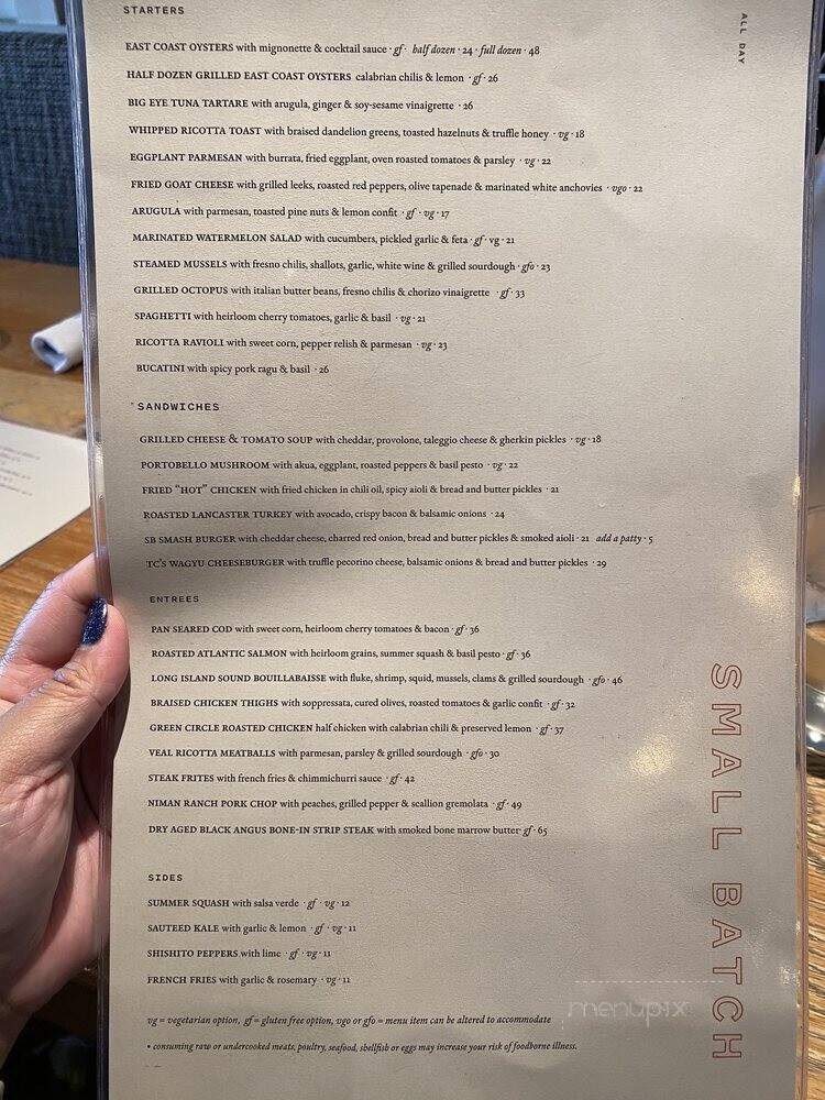 Small Batch - Garden City, NY menu_pic