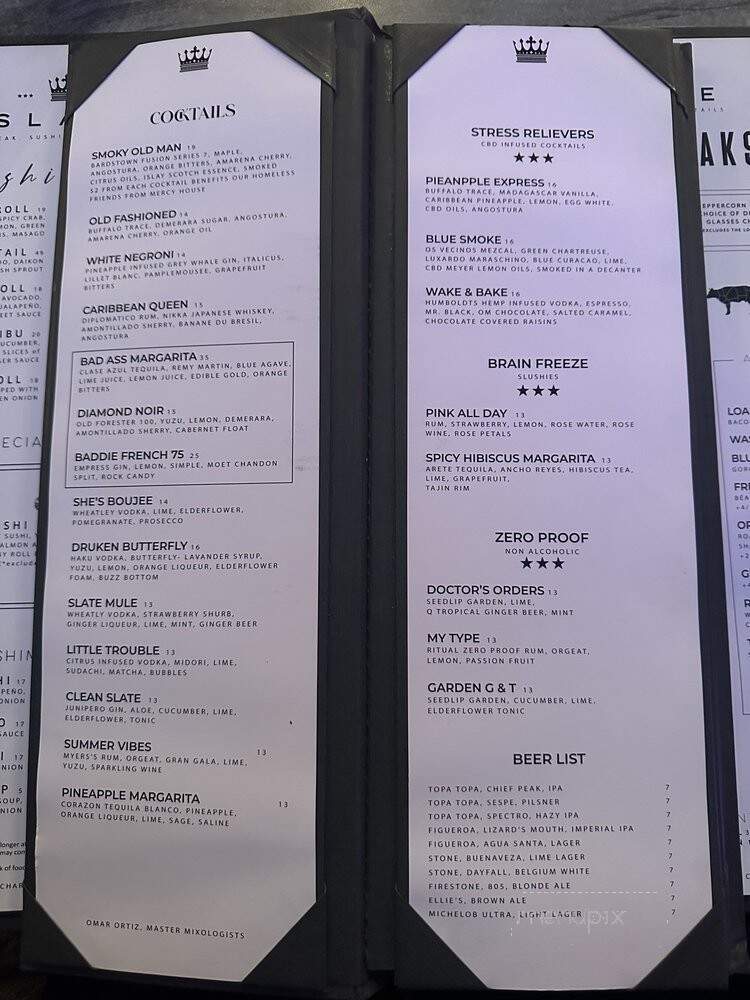 Slate Bistro + Craft Bar - Camarillo, CA menu_pic