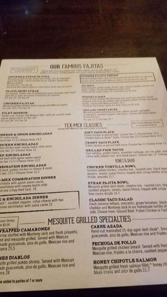 Uncle Julio's - Brookfield, WI menu_pic