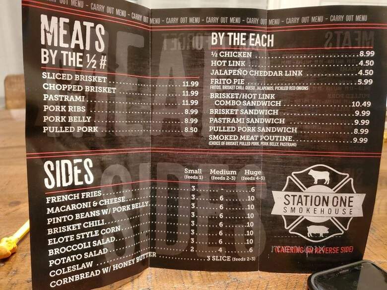 Station One Smokehouse - Plainfield, IL menu_pic