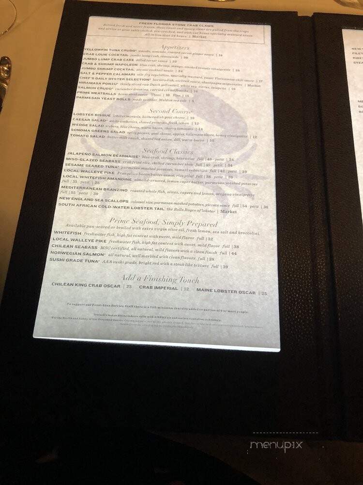 Truluck's Seafood, Steak and Crab House - Rosemont, IL menu_pic
