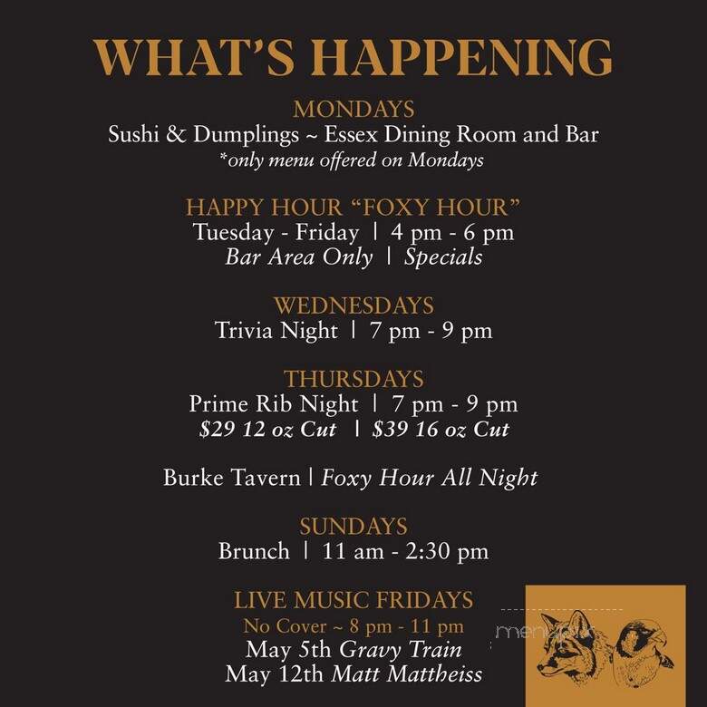 The Fox & Falcon - South Orange, NJ menu_pic