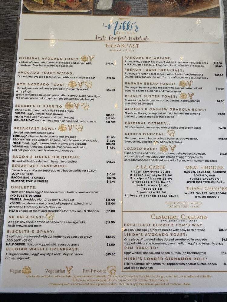 Nikki's Kitchen - Yorba Linda, CA menu_pic