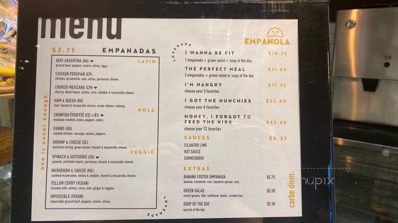 Empanola - New Orleans, LA menu_pic