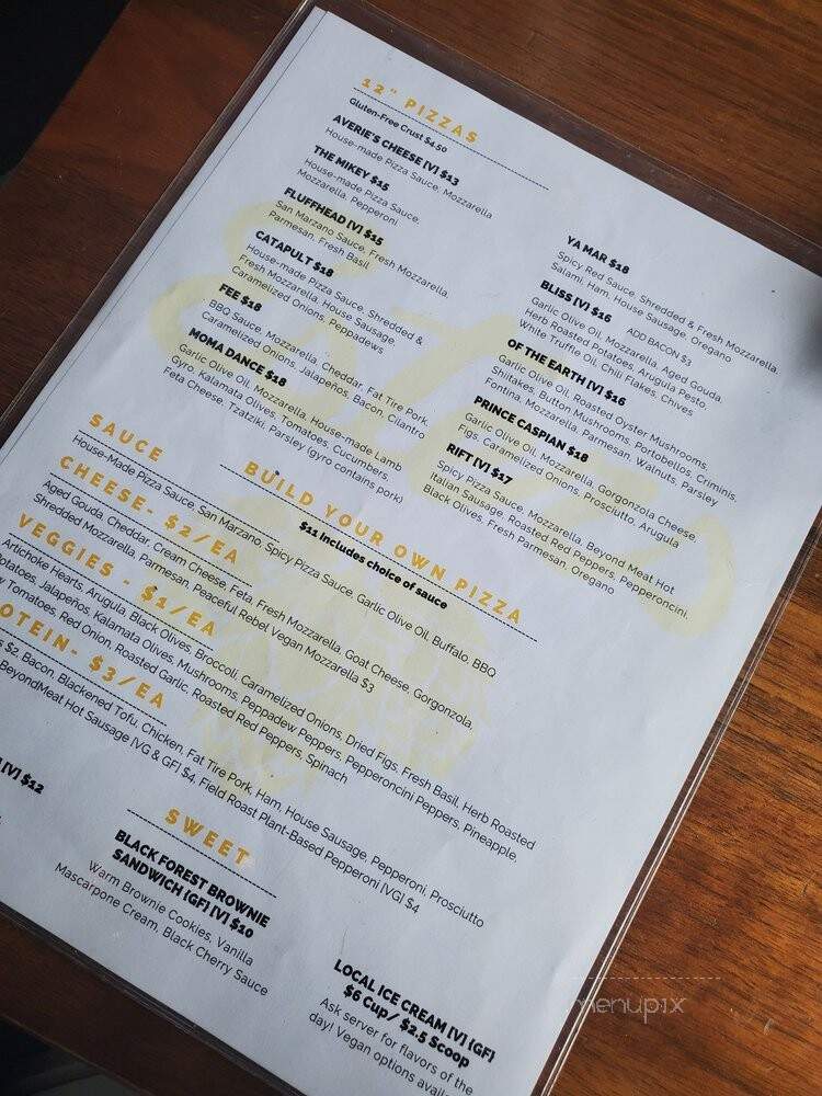 Esters at Oneida Park - Denver, CO menu_pic