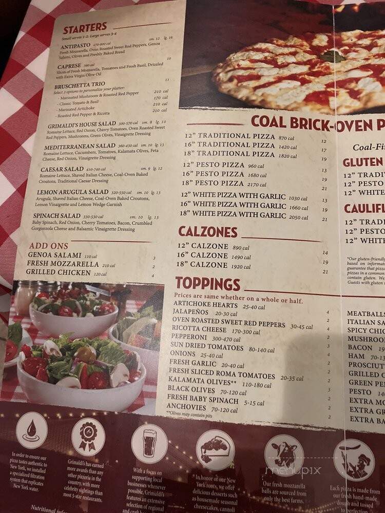Grimaldi's Pizza - Fort Worth, TX menu_pic