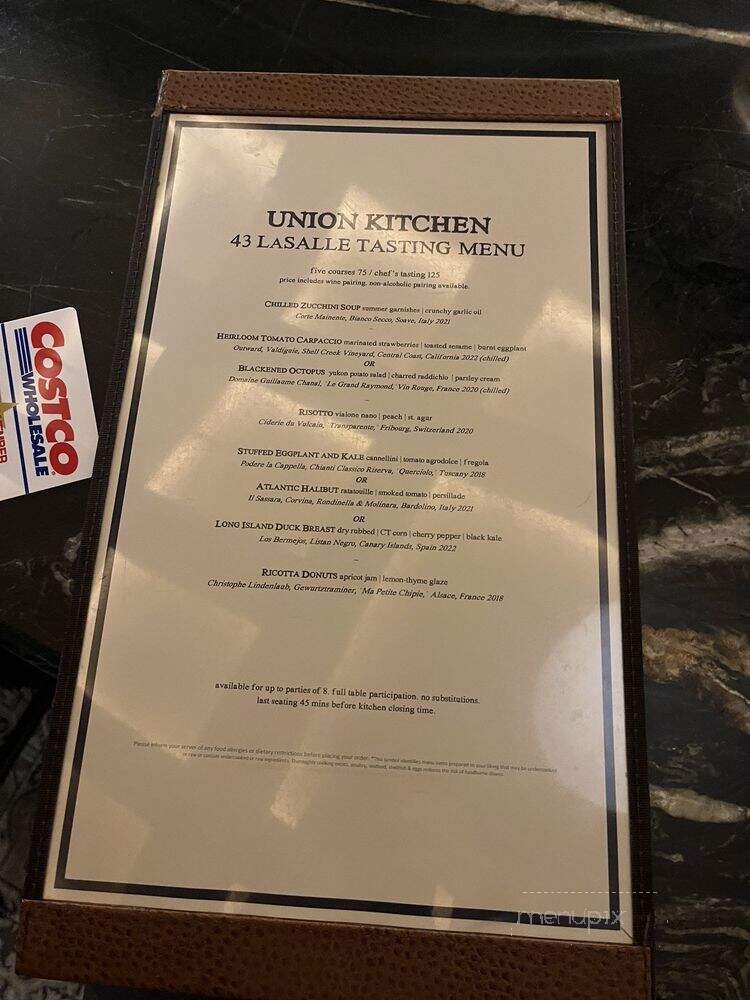 Union Kitchen - West Hartford, CT menu_pic