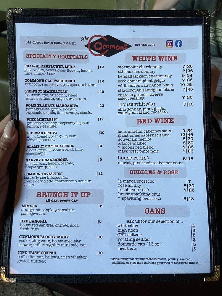 The Commons - Grand Rapids, MI menu_pic