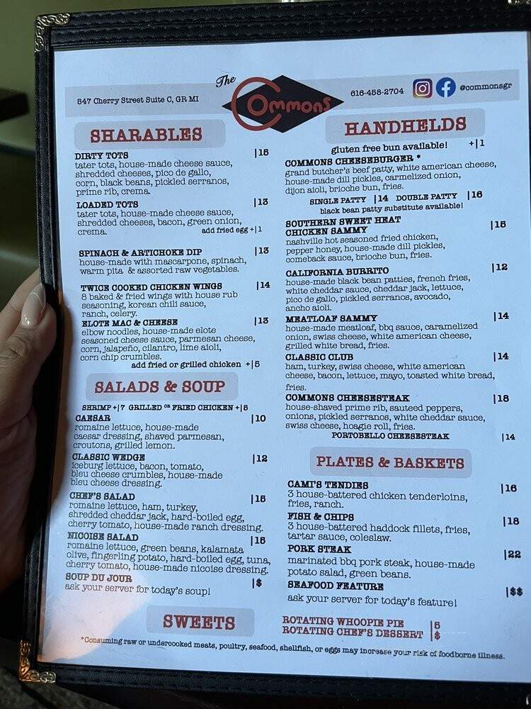 The Commons - Grand Rapids, MI menu_pic