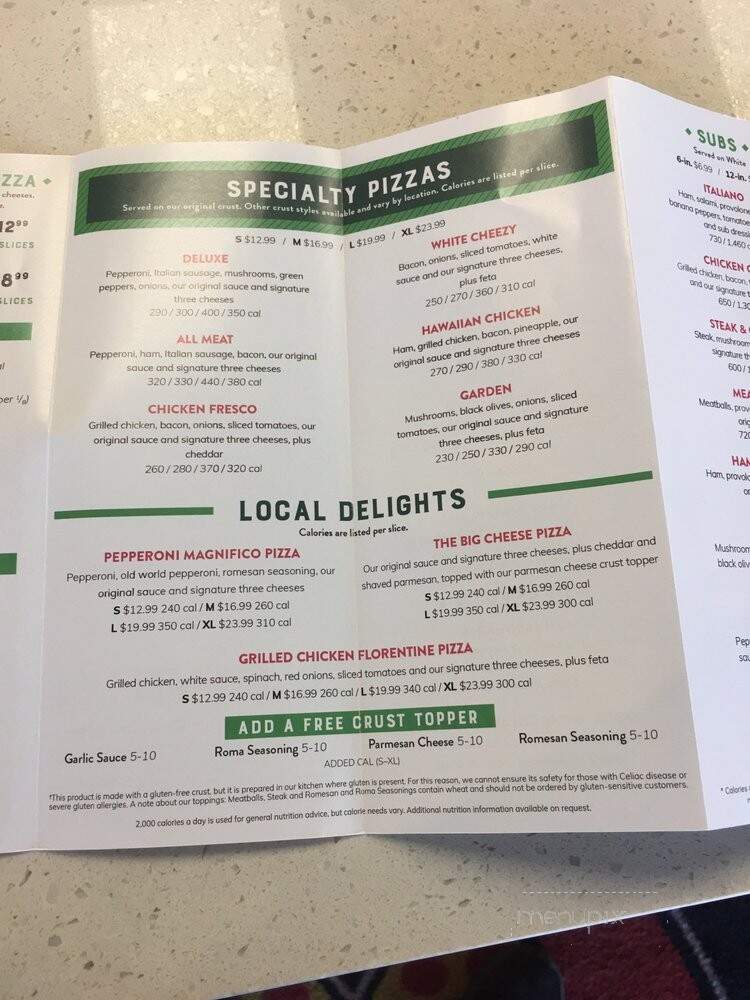 Marco's Pizza - Los Angeles, CA menu_pic