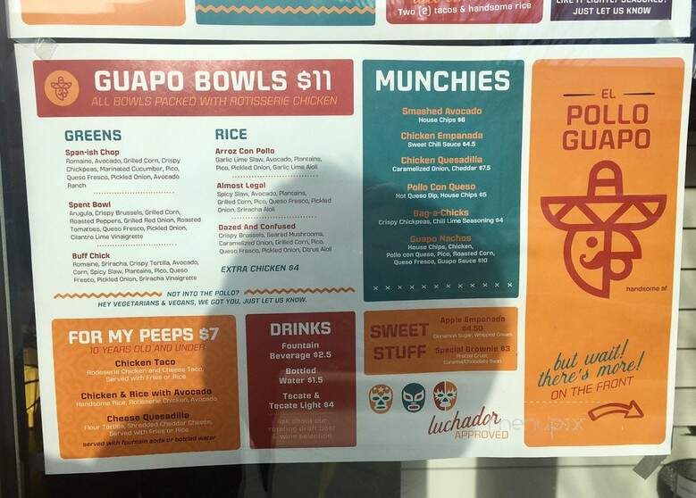 El Pollo Guapo - Hartford, CT menu_pic