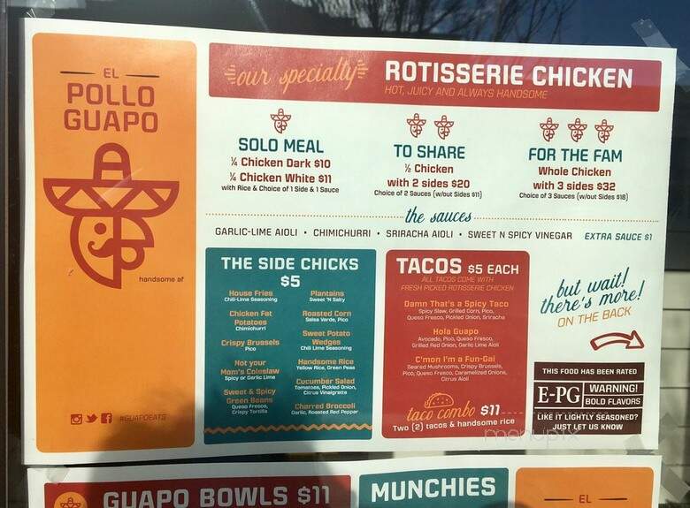El Pollo Guapo - Hartford, CT menu_pic