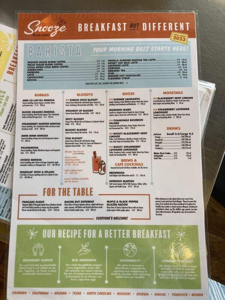 Snooze, an A.M. Eatery - Houston, TX menu_pic