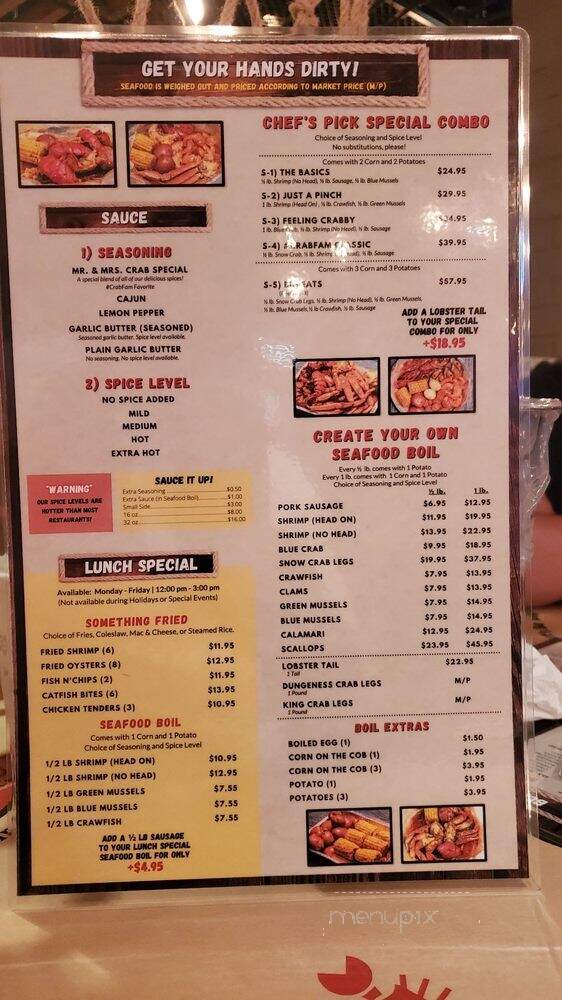 Mr and Mrs Crab - Pinellas Park, FL menu_pic