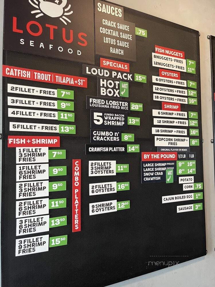 Lotus Seafood - Pearland, TX menu_pic