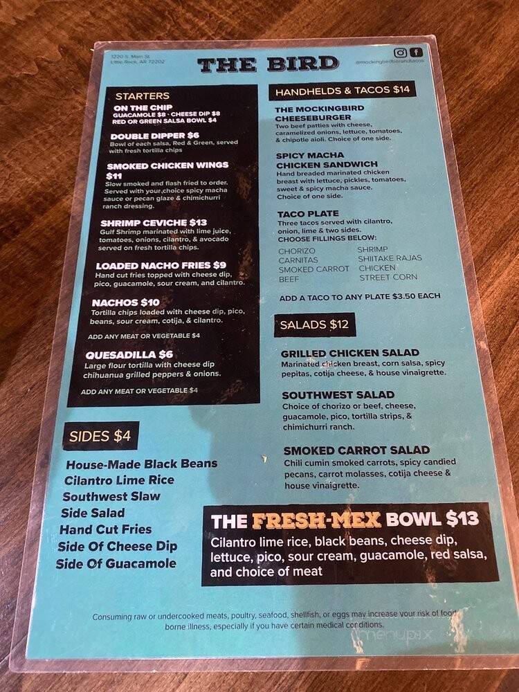 Dos Rocas Beer & Tacos - Little Rock, AR menu_pic