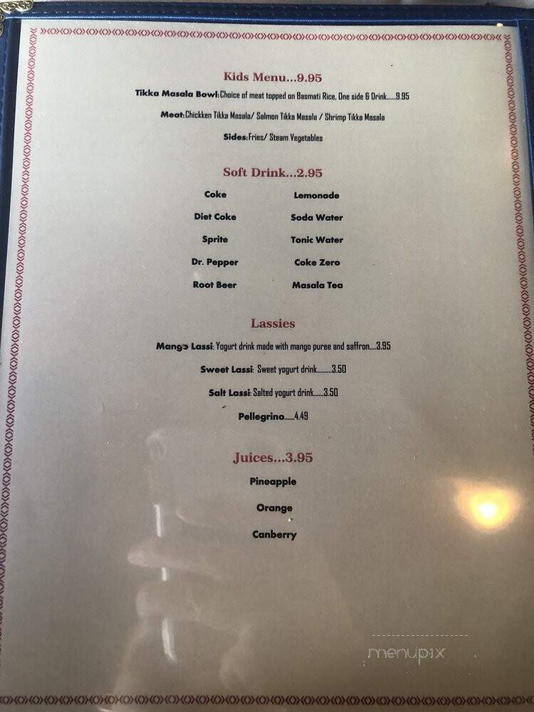 Nanglo Indian and Nepalese restaurant - Euless, TX menu_pic