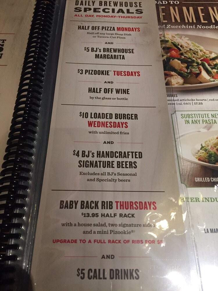 BJ's Restaurant & Brewhouse - Cincinnati, OH menu_pic