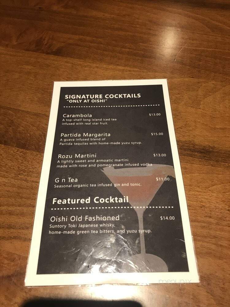 Oishi Sushi Asian Fusion - College Station, TX menu_pic