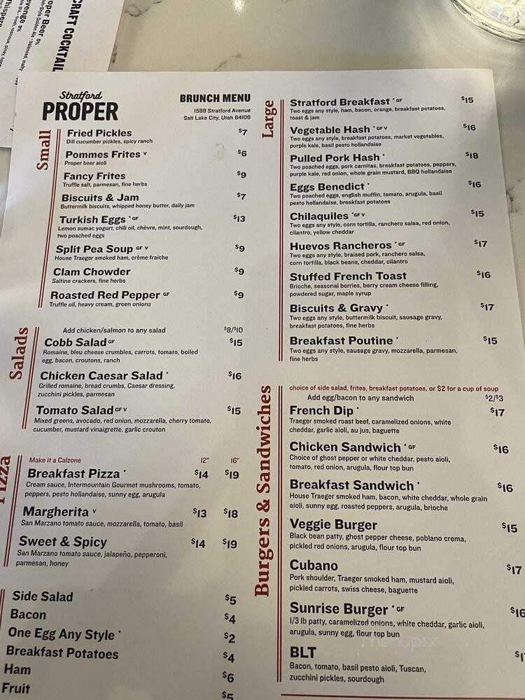 Stratford Proper - Salt Lake City, UT menu_pic