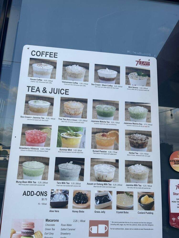 7 Leaves Cafe - Rowland Heights, CA menu_pic