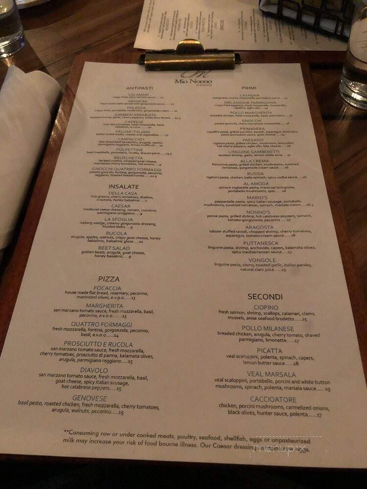 Mio Nonno - Dallas, TX menu_pic