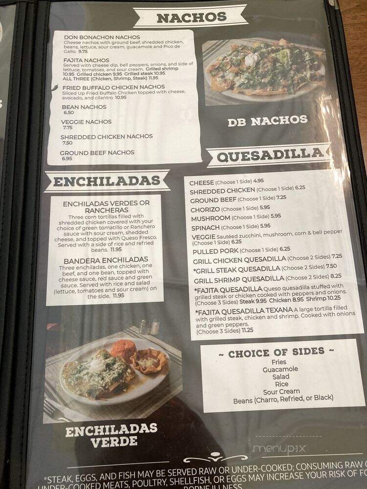 Don Bonachon Mexican Bar & Grill - Suwanee, GA menu_pic