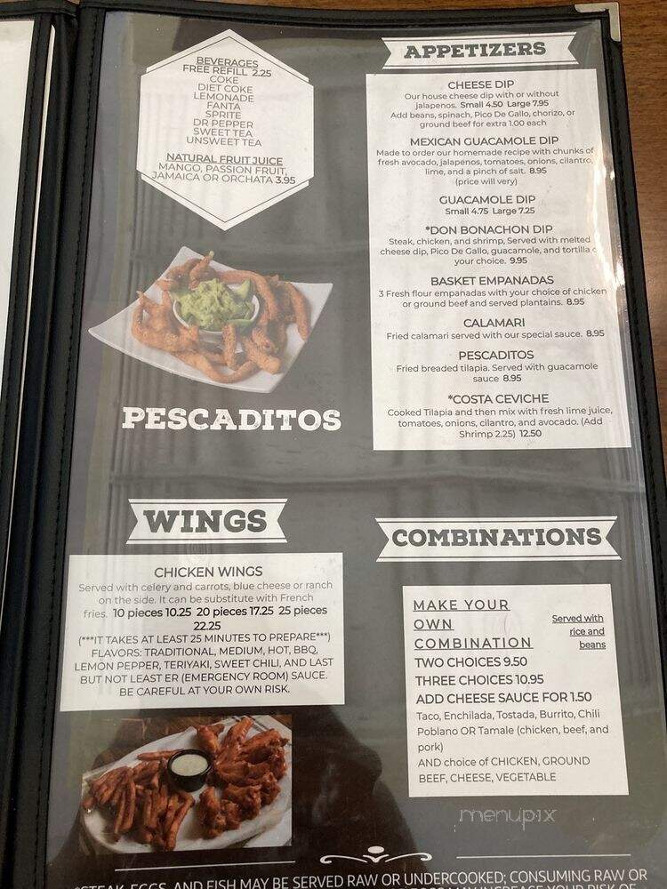 Don Bonachon Mexican Bar & Grill - Suwanee, GA menu_pic
