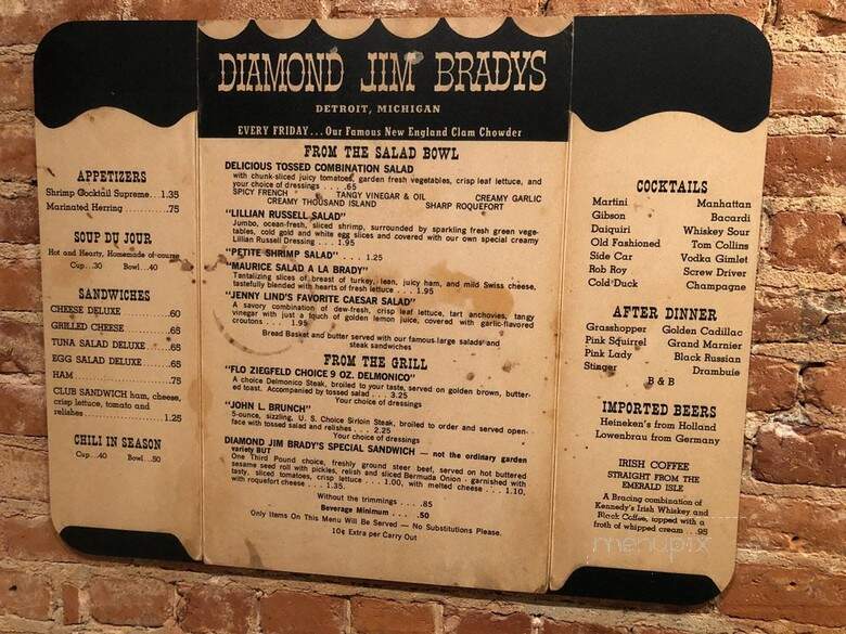 Jim Brady's - Ann Arbor, MI menu_pic