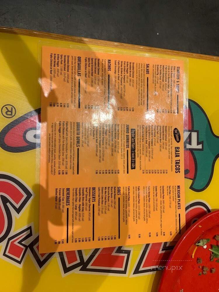 Fuzzy's Taco Shop - Olathe, KS menu_pic