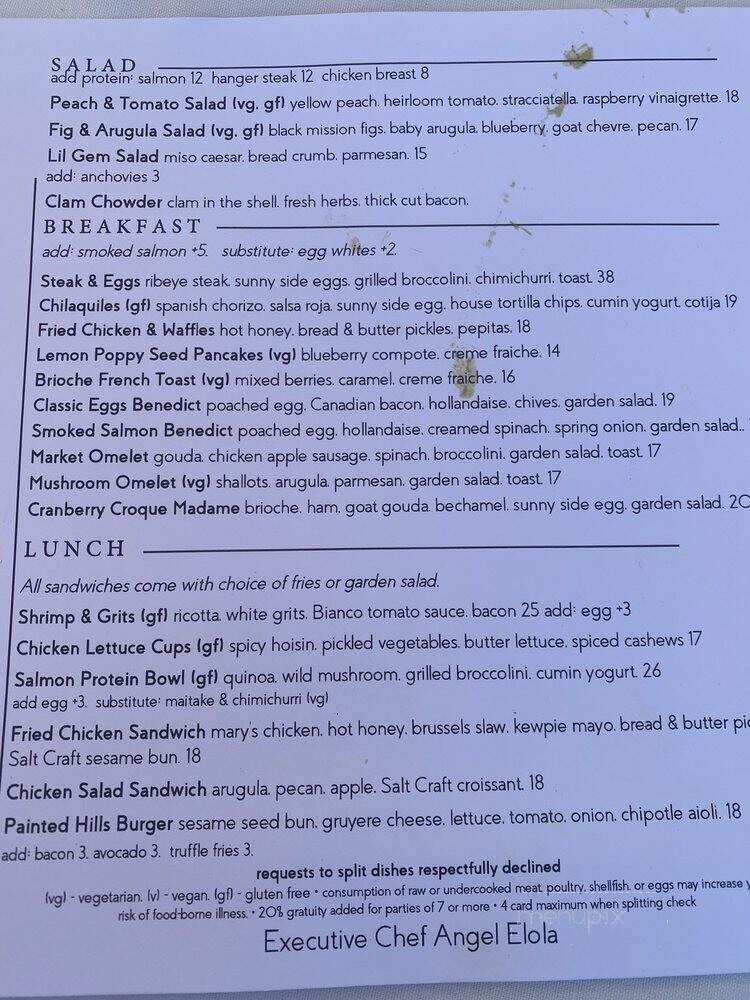 Albatross - Danville, CA menu_pic