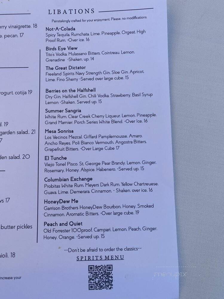 Albatross - Danville, CA menu_pic