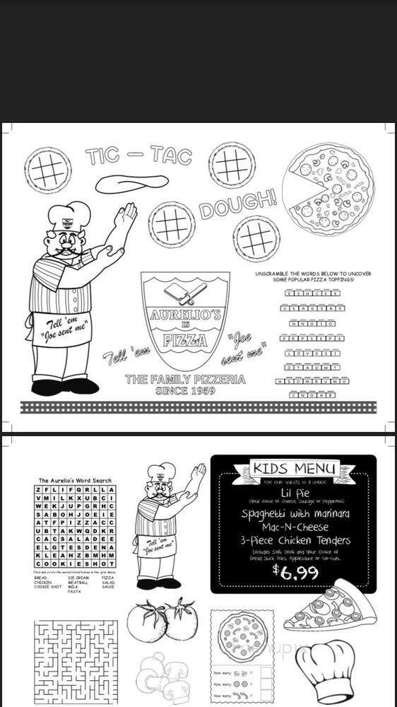Aurelio's Pizza - Winfield, IL menu_pic