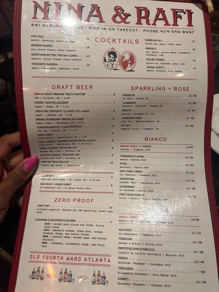 Nina & Rafi - Atlanta, GA menu_pic