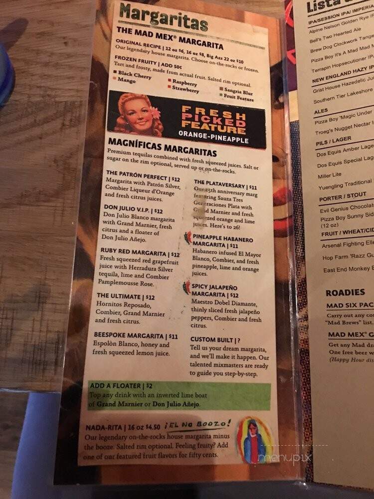 Mad Mex - Pittsburgh, PA menu_pic
