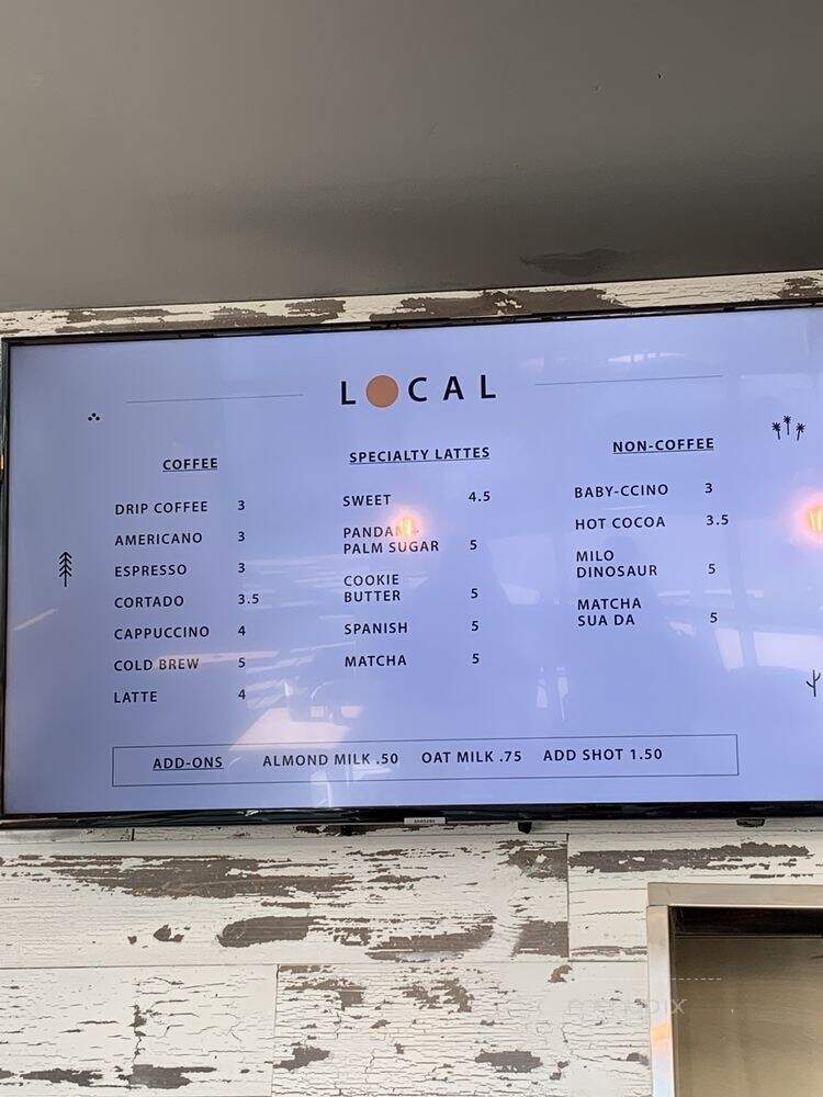Local Coffee Bar - Chino Hills, CA menu_pic