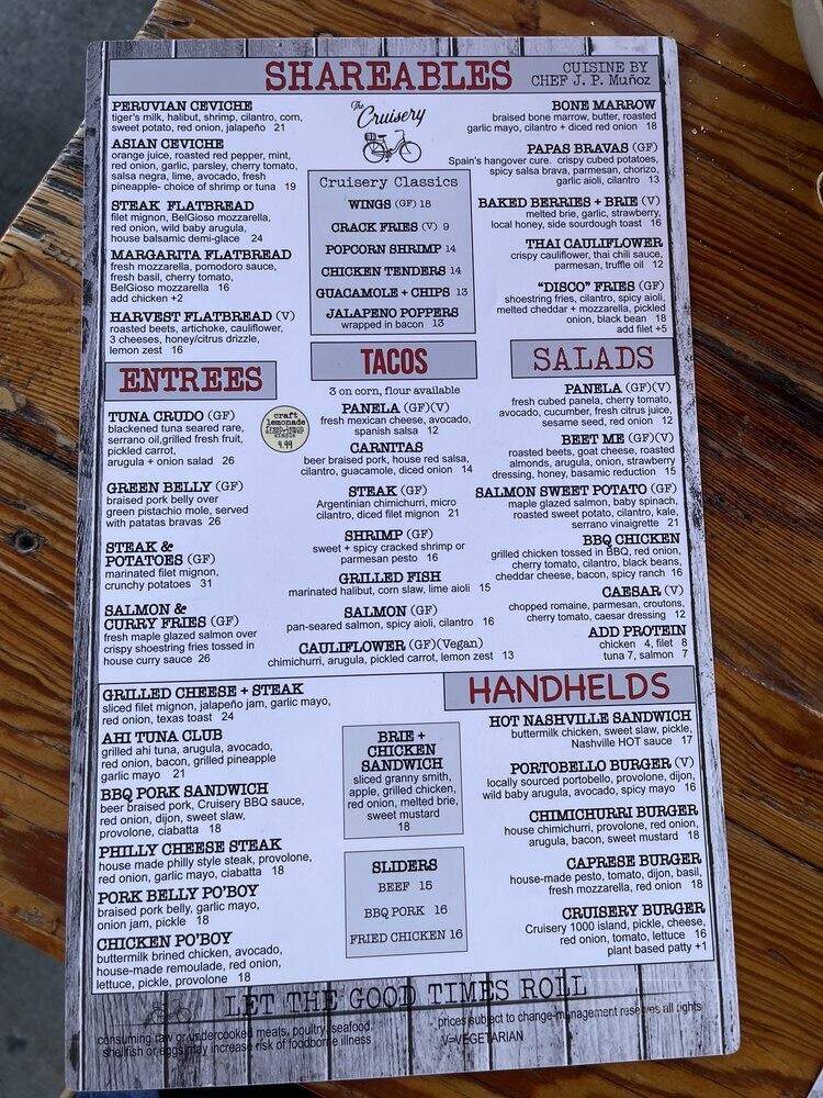 The Cruisery - Santa barbara, CA menu_pic