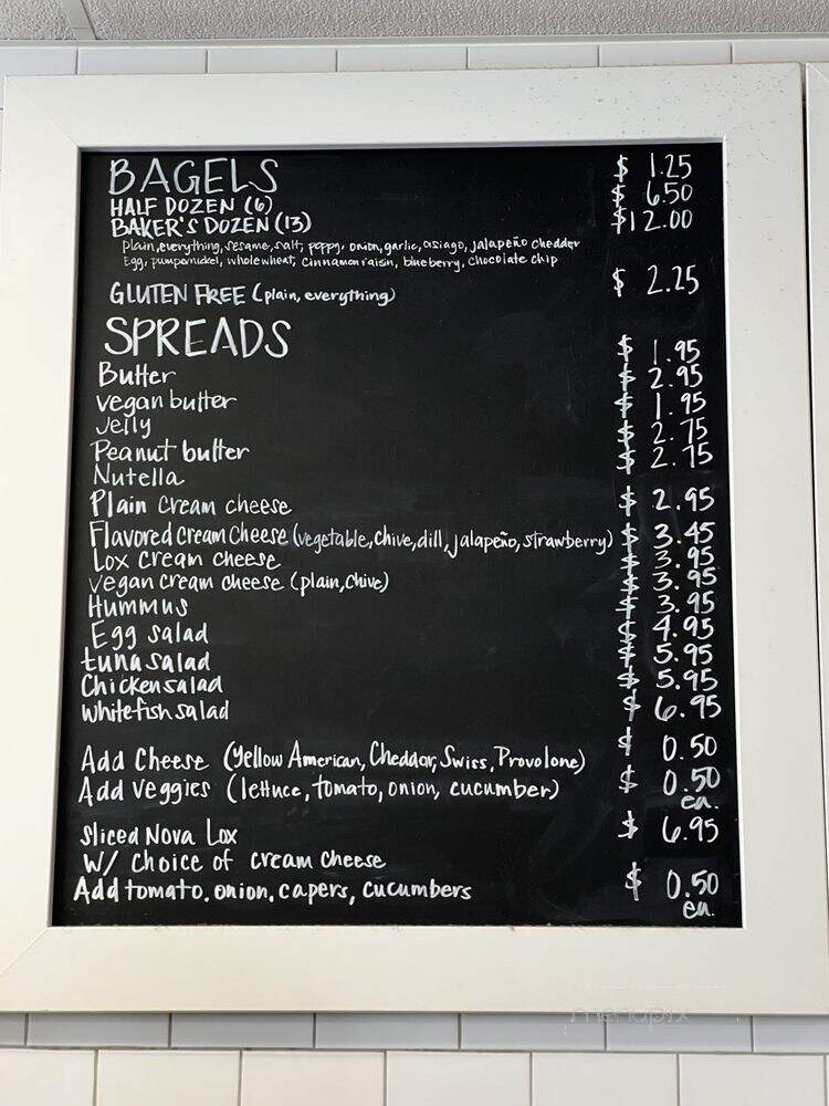 Joint Bagel Co. - St. Augustine, FL menu_pic