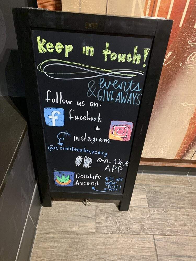 CoreLife Eatery - Cary, NC menu_pic